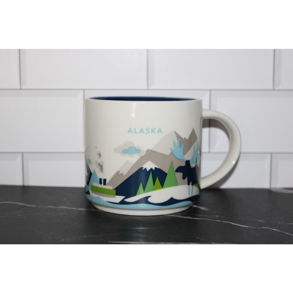 HTF Starbucks  ALASKA You Are Here 14 Oz Coffee Mug Retired And Rare